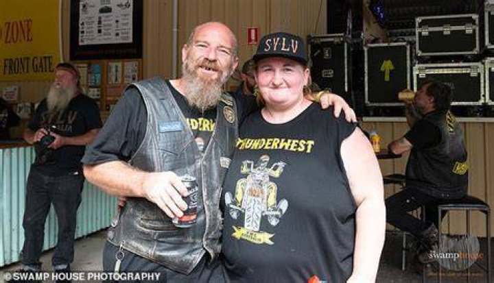 A Thunderwest spokesman said motorcycle clubs provide an important mental health benefit for men who can become isolated when they return from active military duty (pictured, members of Gladiators)