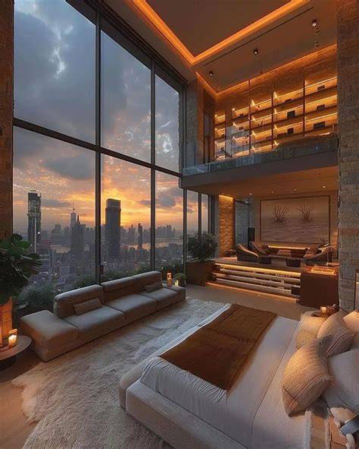 At home: The penthouse is used as a base for the family when David work's with his football team Inter Miami (Harper pictured)