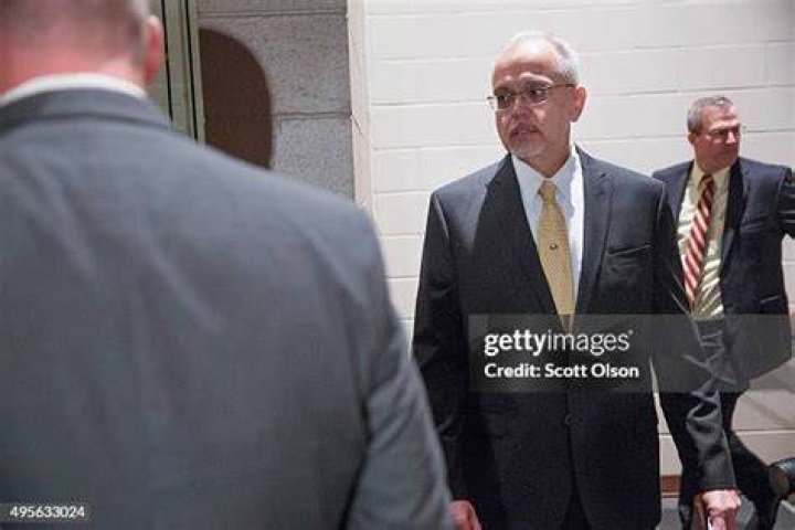 George Filenko, commander of the Lake County Major Crimes Task Force, (right) confirmed Gliniewicz had been stealing and laundering money from the Explorers program on Wednesday