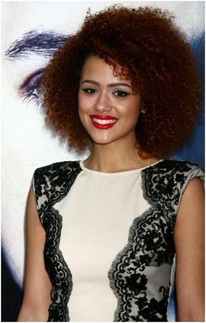 Incredible: Nathalie Emmanuel stunned in a cropped Mui Mui shirt with a floral collar which she paired with light pink wide leg trousers