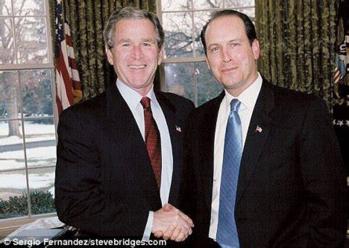 Laughter: Bush, with Bridges in 2003 at the White House, lauded the comedian's talent. 'He will be sadly missed,' a tribute on Bridges's website read