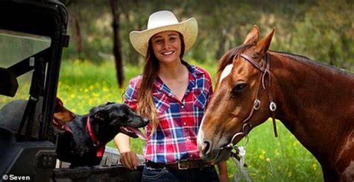 Meanwhile, a Channel Seven spokesperson confirmed that Paige is a first-generation farmer who doesn't even own a farm. (Pictured: Paige at her stand-in farm)