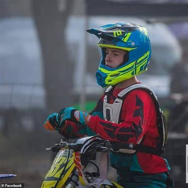Motocross rider Brayden Erbacher (pictured) tragically died while competing in a race at Wonthaggi, Victoria on Sunday morning