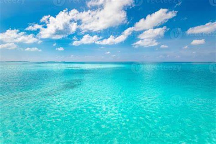 The beautiful blue ocean water